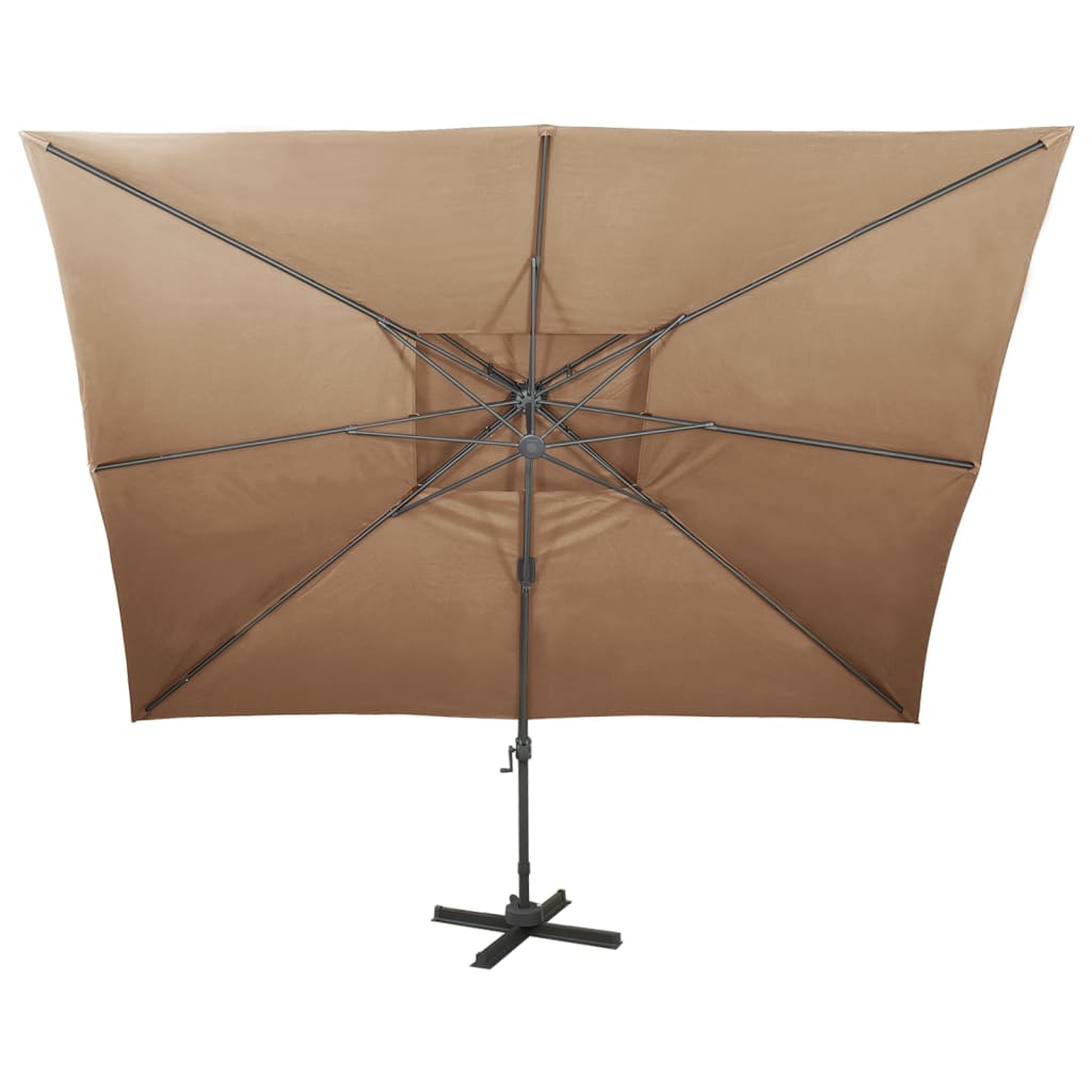 8720286181799_g_en_hd_2 vidaXL Cantilever Garden Parasol with Double Top Taupe 400x300 cm - Image 3
