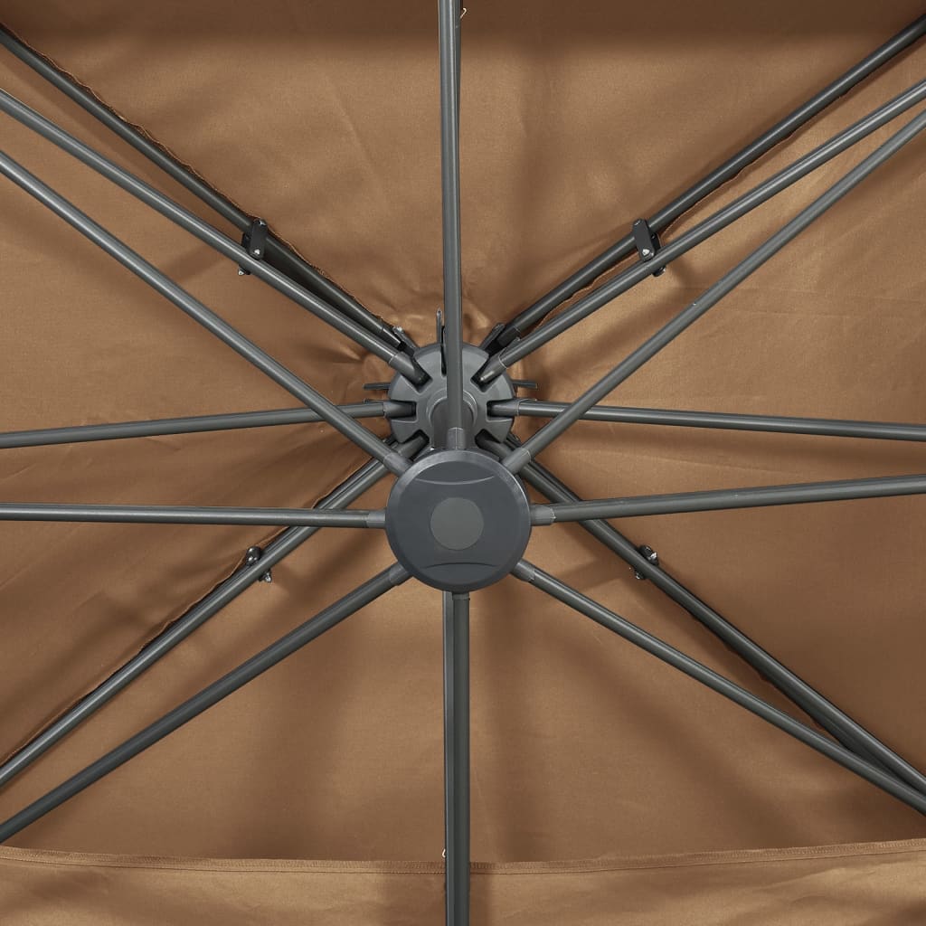 8720286181799_g_en_hd_6 vidaXL Cantilever Garden Parasol with Double Top Taupe 400x300 cm - Image 7