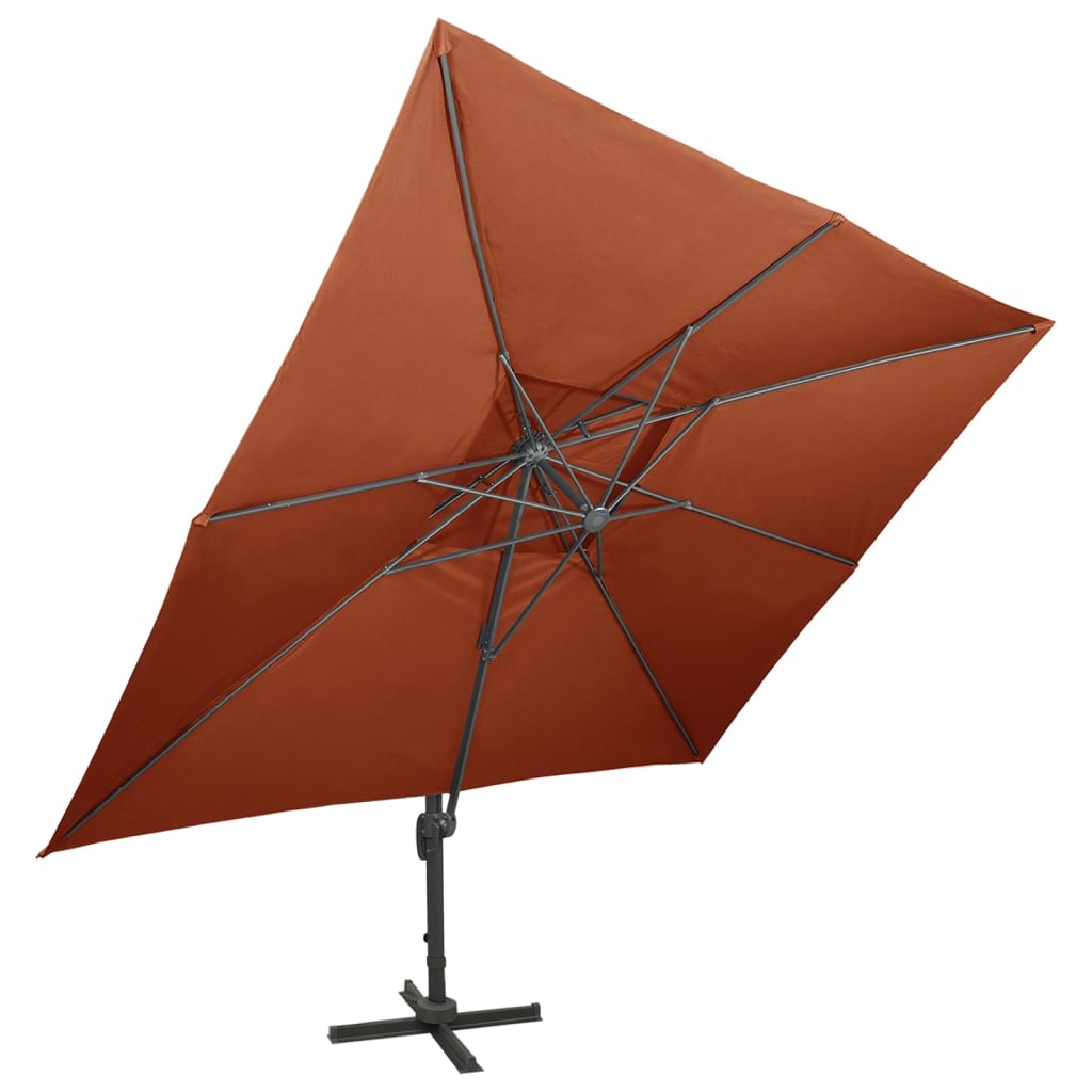8720286181874_g_en_hd_1 vidaXL Cantilever Garden Parasol with Double Top Terracotta 400x300 cm - Image 2
