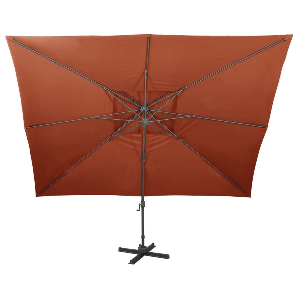 8720286181874_g_en_hd_2 vidaXL Cantilever Garden Parasol with Double Top Terracotta 400x300 cm - Image 3