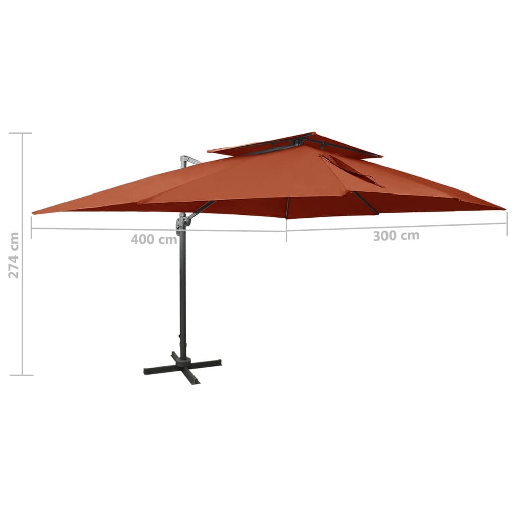 8720286181874_g_en_hd_8 vidaXL Cantilever Garden Parasol with Double Top Terracotta 400x300 cm - Image 9