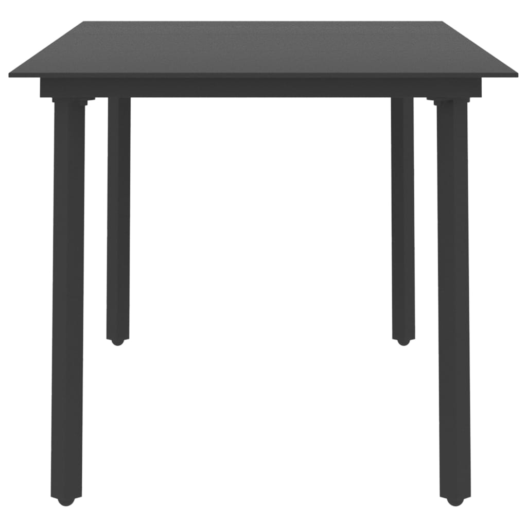 8720286181966_g_en_hd_2 vidaXL Garden Dining Table Black 150x80x74 cm Steel and Glass - Image 3