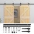 vidaXL Sliding Door with Hardware Set 80x210 cm Solid Pine Wood - Image 3