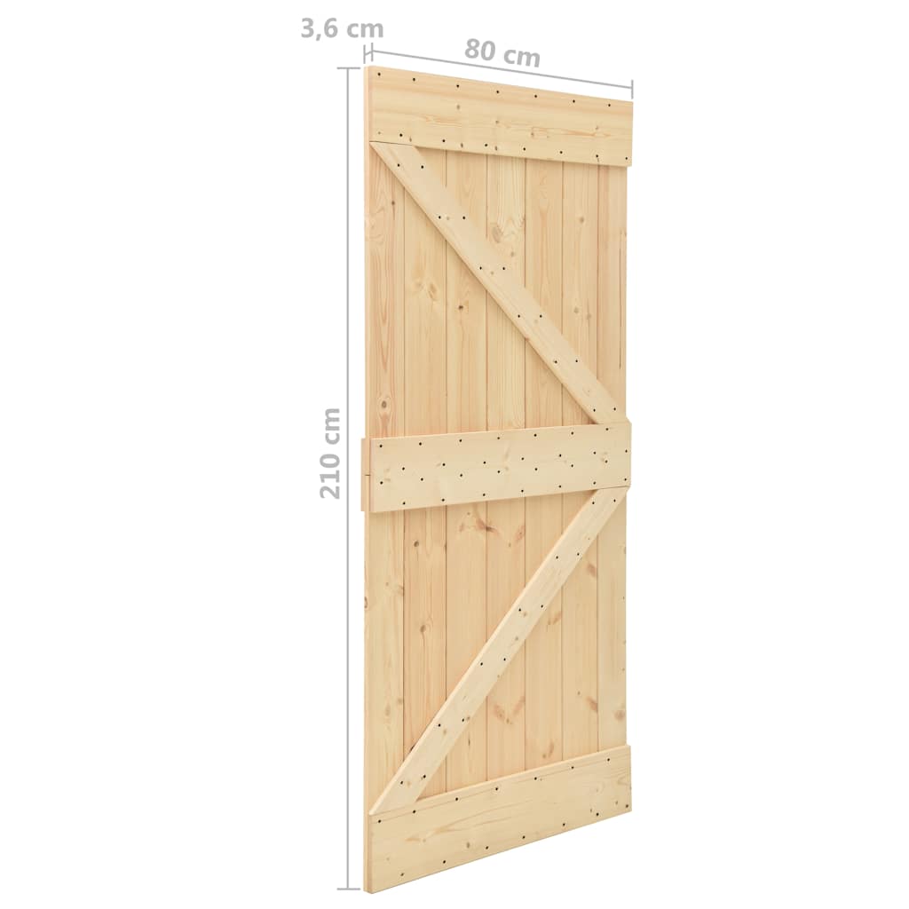 8720286182383_g_en_hd_10 vidaXL Sliding Door with Hardware Set 80x210 cm Solid Pine Wood - Image 12