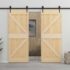 vidaXL Sliding Door with Hardware Set 80x210 cm Solid Pine Wood