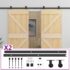 vidaXL Sliding Door with Hardware Set 80x210 cm Solid Pine Wood - Image 2