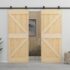 vidaXL Sliding Door with Hardware Set 80x210 cm Solid Pine Wood