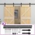 vidaXL Sliding Door with Hardware Set 80x210 cm Solid Pine Wood - Image 2