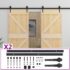 vidaXL Sliding Door with Hardware Set 90x210 cm Solid Pine Wood - Image 2