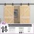 vidaXL Sliding Door with Hardware Set 90x210 cm Solid Pine Wood - Image 2