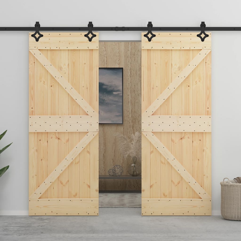 8720286182475_m_en_hd_1 vidaXL Sliding Door with Hardware Set 90x210 cm Solid Pine Wood - Image 1