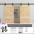 vidaXL Sliding Door with Hardware Set 90x210 cm Solid Pine Wood - Image 2