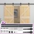 vidaXL Sliding Door with Hardware Set 90x210 cm Solid Pine Wood - Image 2
