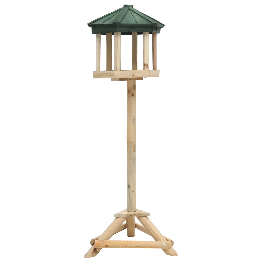 vidaXL Standing Bird Feeder Solid Firwood 33x110 cm
