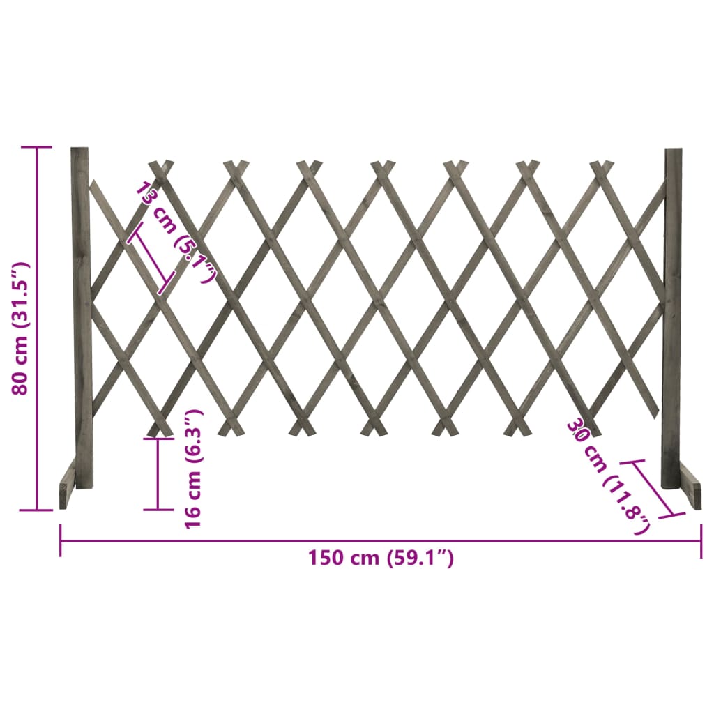 8720286182710_g_en_hd_6 vidaXL Garden Trellis Fence Grey 150x80 cm Solid Firwood - Image 7