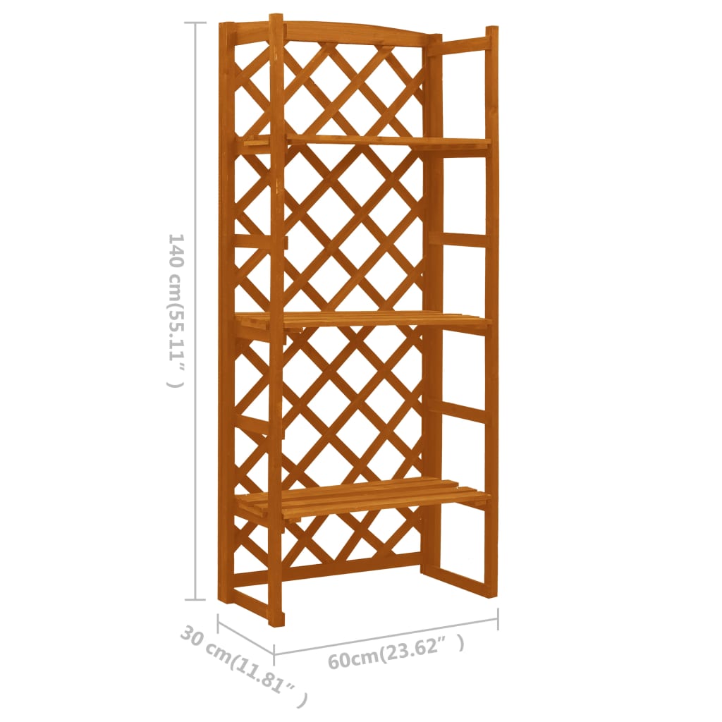 8720286182789_g_en_hd_5 vidaXL Plant Stand with Trellis Orange 60x30x140 cm Solid Firwood - Image 6