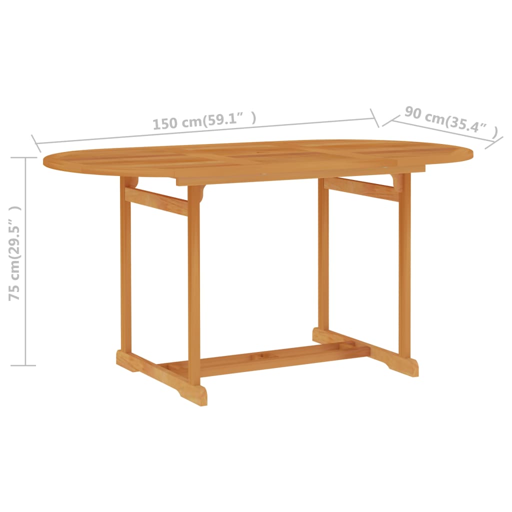 8720286182987_g_en_hd_5 vidaXL Garden Table 150x90x75 cm Solid Teak Wood - Image 6