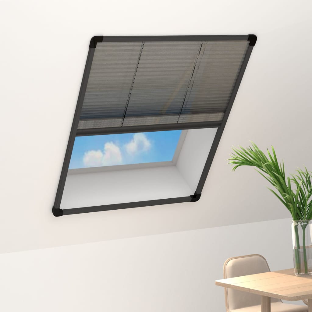 8720286183212_m_en_hd_1 vidaXL Plisse Insect Screen for Windows Aluminium Anthracite 80x100 cm - Image 1