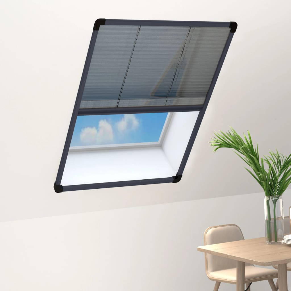 8720286183229_m_en_hd_1 vidaXL Plisse Insect Screen for Windows Aluminium Anthracite 80x120 cm - Image 1