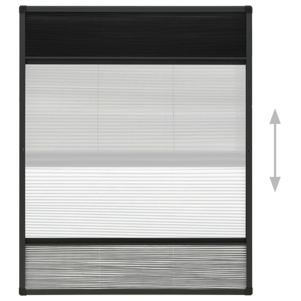 8720286183335_g_en_hd_3 vidaXL Plisse Insect Screen for Windows Aluminium 80x100 cm with Shade - Image 5