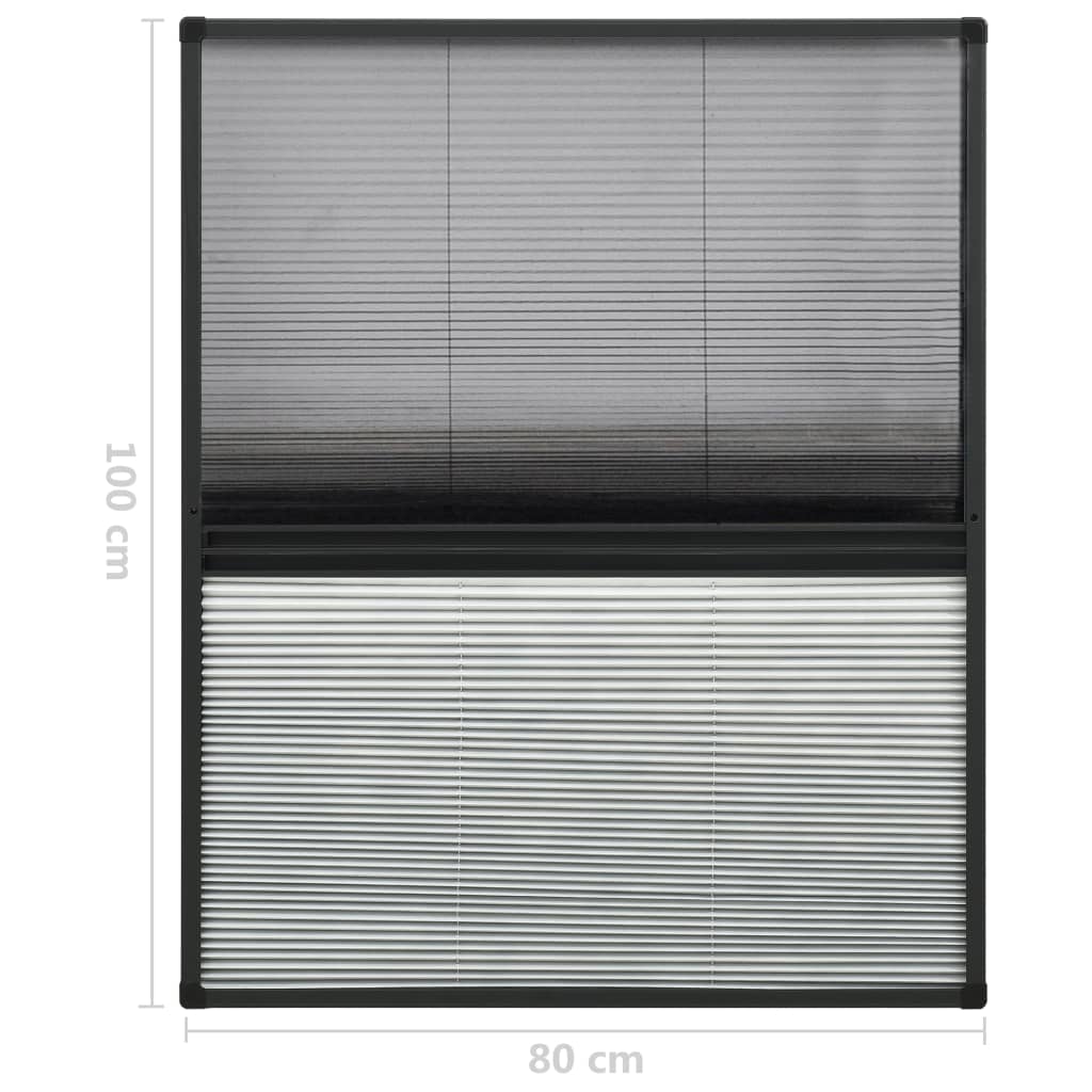 8720286183335_g_en_hd_5 vidaXL Plisse Insect Screen for Windows Aluminium 80x100 cm with Shade - Image 7