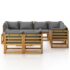 vidaXL 10 Piece Garden Lounge Set with Cushion Solid Acacia Wood - Image 3