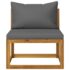 vidaXL 10 Piece Garden Lounge Set with Cushion Solid Acacia Wood - Image 7