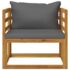 vidaXL 10 Piece Garden Lounge Set with Cushion Solid Acacia Wood - Image 11