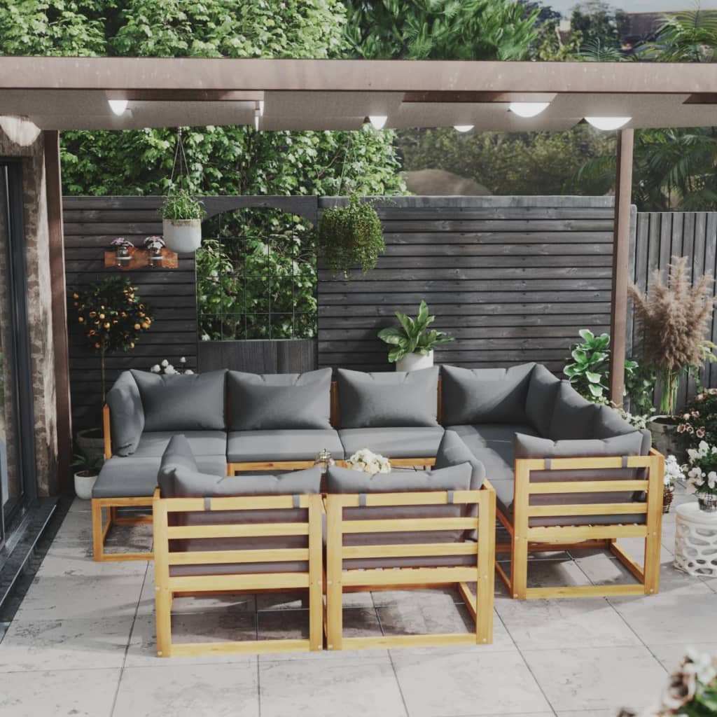 8720286183588_m_en_hd_1 vidaXL 10 Piece Garden Lounge Set with Cushion Solid Acacia Wood - Image 1