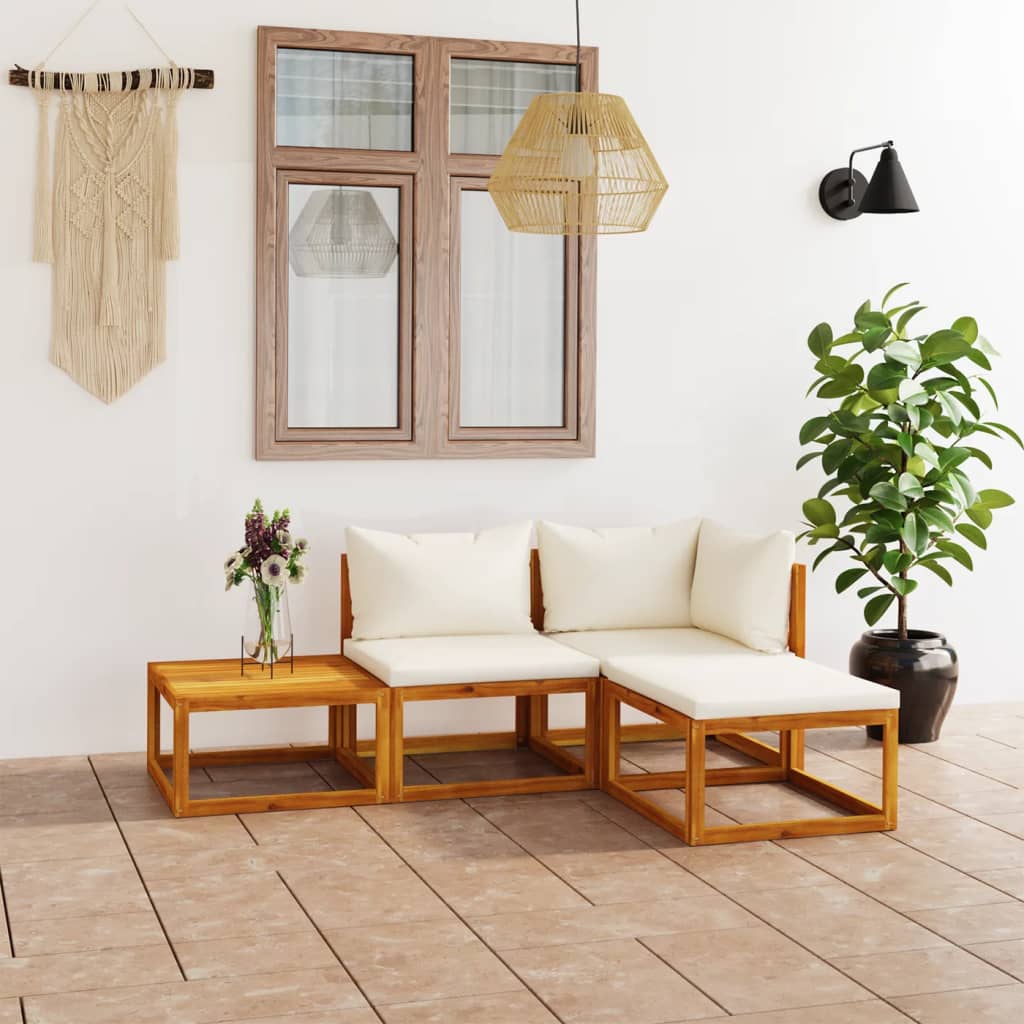 8720286183748_m_en_hd_1 vidaXL 4 Piece Garden Lounge Set with Cushion Cream Solid Acacia Wood - Image 1