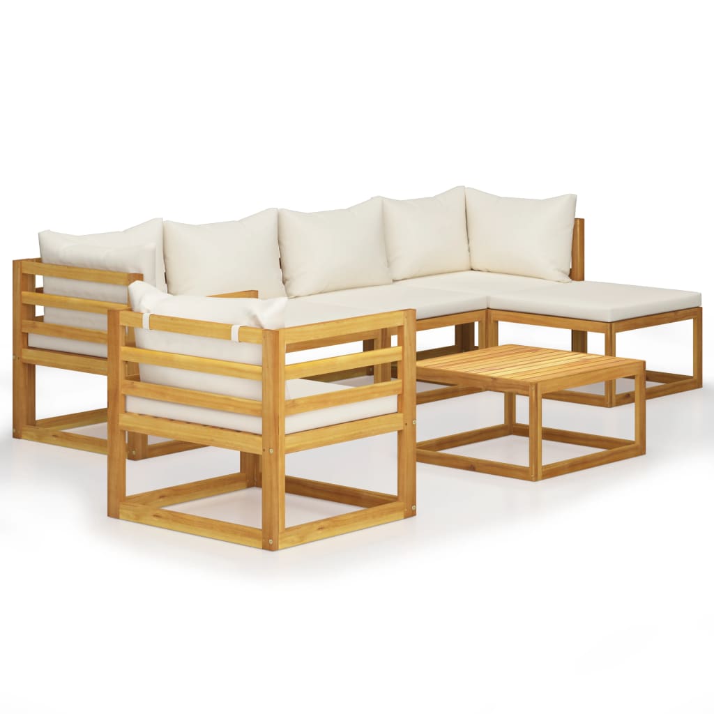 8720286183793_a_en_hd_1 vidaXL 7 Piece Garden Lounge Set with Cushion Cream Solid Acacia Wood - Image 2