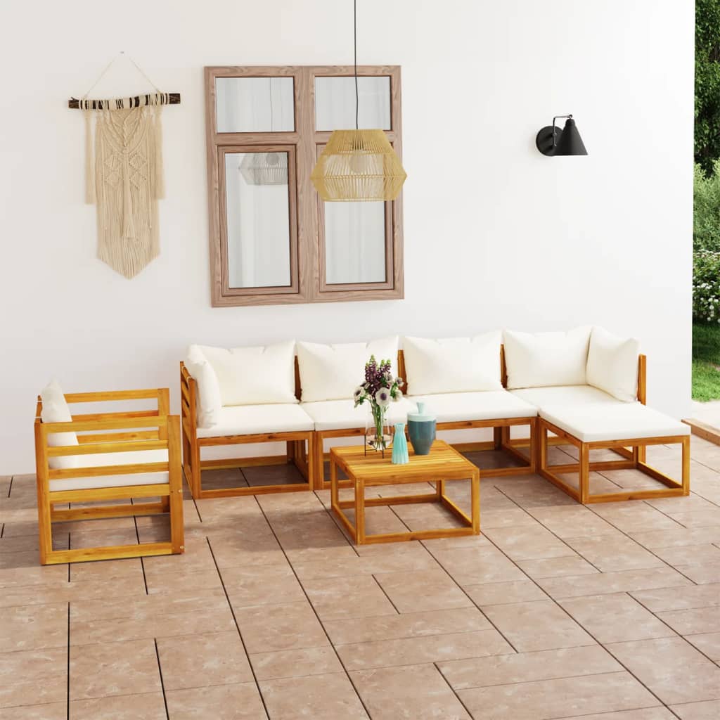 8720286183793_m_en_hd_1 vidaXL 7 Piece Garden Lounge Set with Cushion Cream Solid Acacia Wood - Image 1