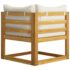 vidaXL 3-Seater Garden Sofa with Cushion Cream Solid Acacia Wood - Image 7