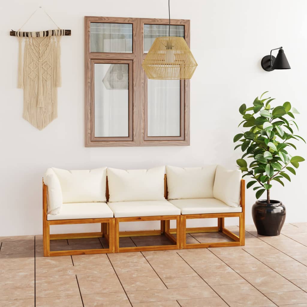 8720286183809_m_en_hd_1 vidaXL 3-Seater Garden Sofa with Cushion Cream Solid Acacia Wood - Image 1