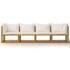 vidaXL 4-Seater Garden Sofa with Cushion Cream Solid Acacia Wood - Image 3