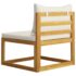 vidaXL 4-Seater Garden Sofa with Cushion Cream Solid Acacia Wood - Image 13