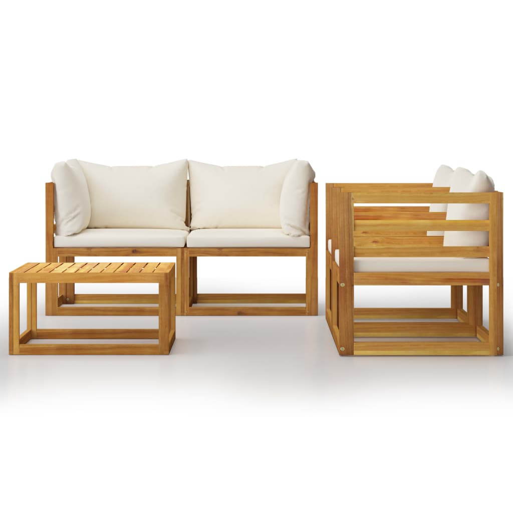 8720286183823_g_en_hd_1 vidaXL 5 Piece Garden Lounge Set with Cushion Cream Solid Acacia Wood - Image 3