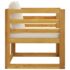 vidaXL 5 Piece Garden Lounge Set with Cushion Cream Solid Acacia Wood - Image 13