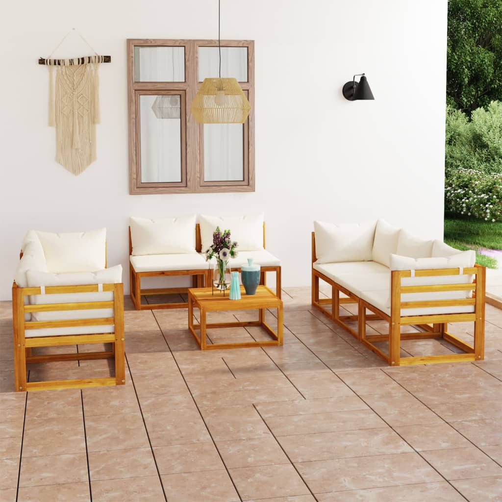 8720286183847_m_en_hd_1 vidaXL 9 Piece Garden Lounge Set with Cushion Cream Solid Acacia Wood - Image 1