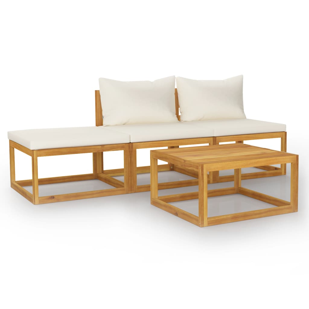 8720286184004_a_en_hd_1 vidaXL 4 Piece Garden Lounge Set with Cushion Cream Solid Acacia Wood - Image 2