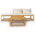 vidaXL 4 Piece Garden Lounge Set with Cushion Cream Solid Acacia Wood - Image 3