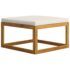 vidaXL 4 Piece Garden Lounge Set with Cushion Cream Solid Acacia Wood - Image 13
