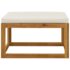 vidaXL 4 Piece Garden Lounge Set with Cushion Cream Solid Acacia Wood - Image 9