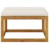 vidaXL 4 Piece Garden Lounge Set with Cushion Cream Solid Acacia Wood - Image 10