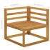 vidaXL 4 Piece Garden Lounge Set with Cushion Cream Solid Acacia Wood - Image 10