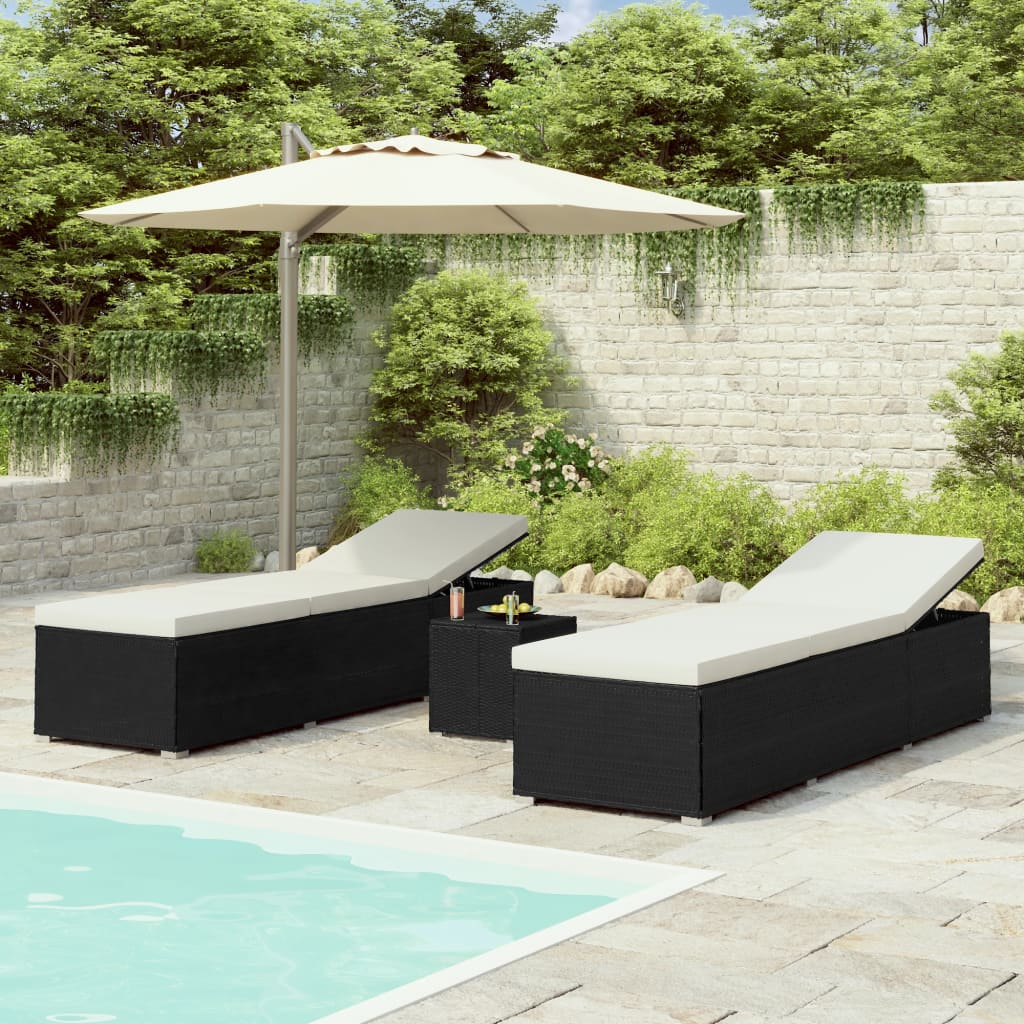 8720286184707_m_en_hd_1 vidaXL 3 Piece Garden Sun Loungers with Tea Table Poly Rattan Black - Image 1