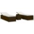 vidaXL 3 Piece Garden Sun Loungers with Tea Table Poly Rattan Brown - Image 2