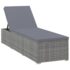 vidaXL 3 Piece Garden Sun Loungers with Tea Table Poly Rattan Grey - Image 3