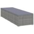 vidaXL 3 Piece Garden Sun Loungers with Tea Table Poly Rattan Grey - Image 4