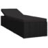 vidaXL 3 Piece Garden Sun Loungers with Tea Table Poly Rattan Black - Image 4